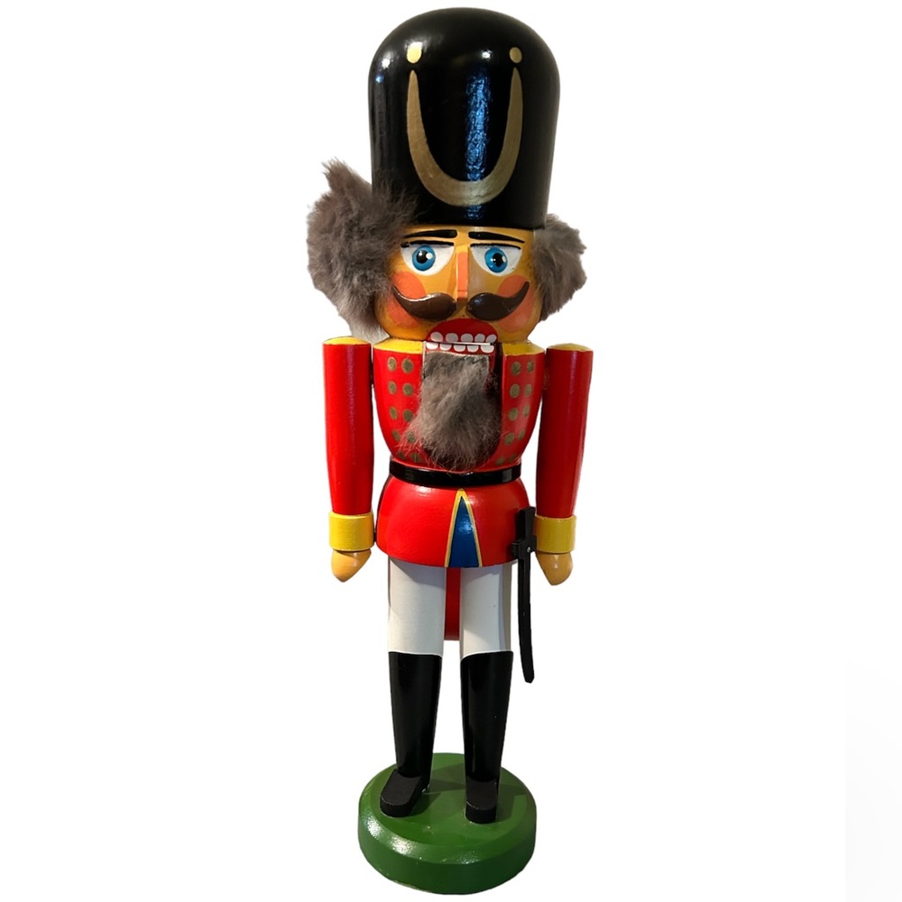 Nutcracker German Erzgebirge Vintage
Expertic GDR Germany Black Red 13.5 Inches